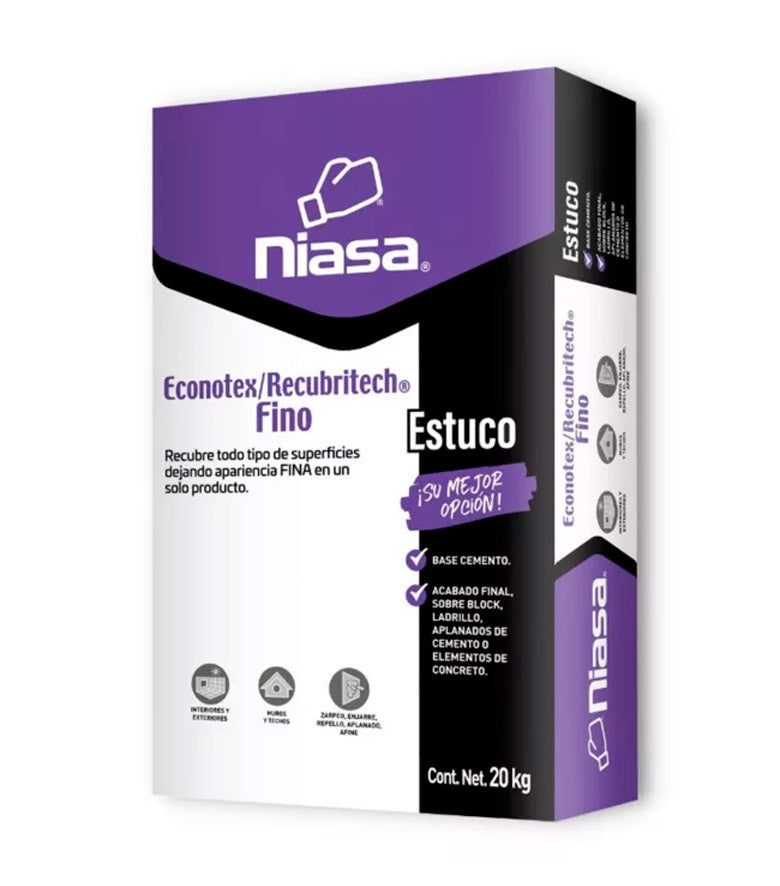 Econotex Blanco Niasa, 20 Kg (Estuco)