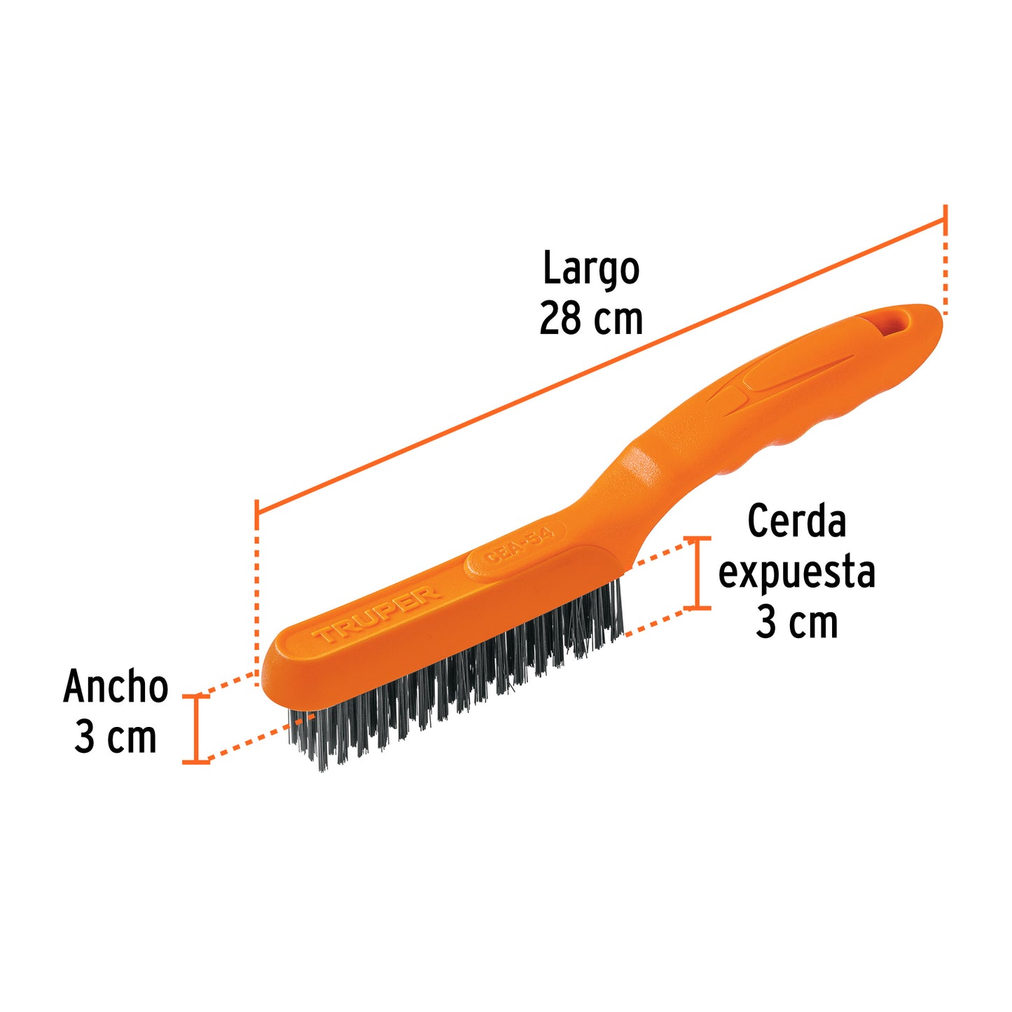 Cepillo de Alambre Cerdas Acero al Carbono 64 Pinceles
