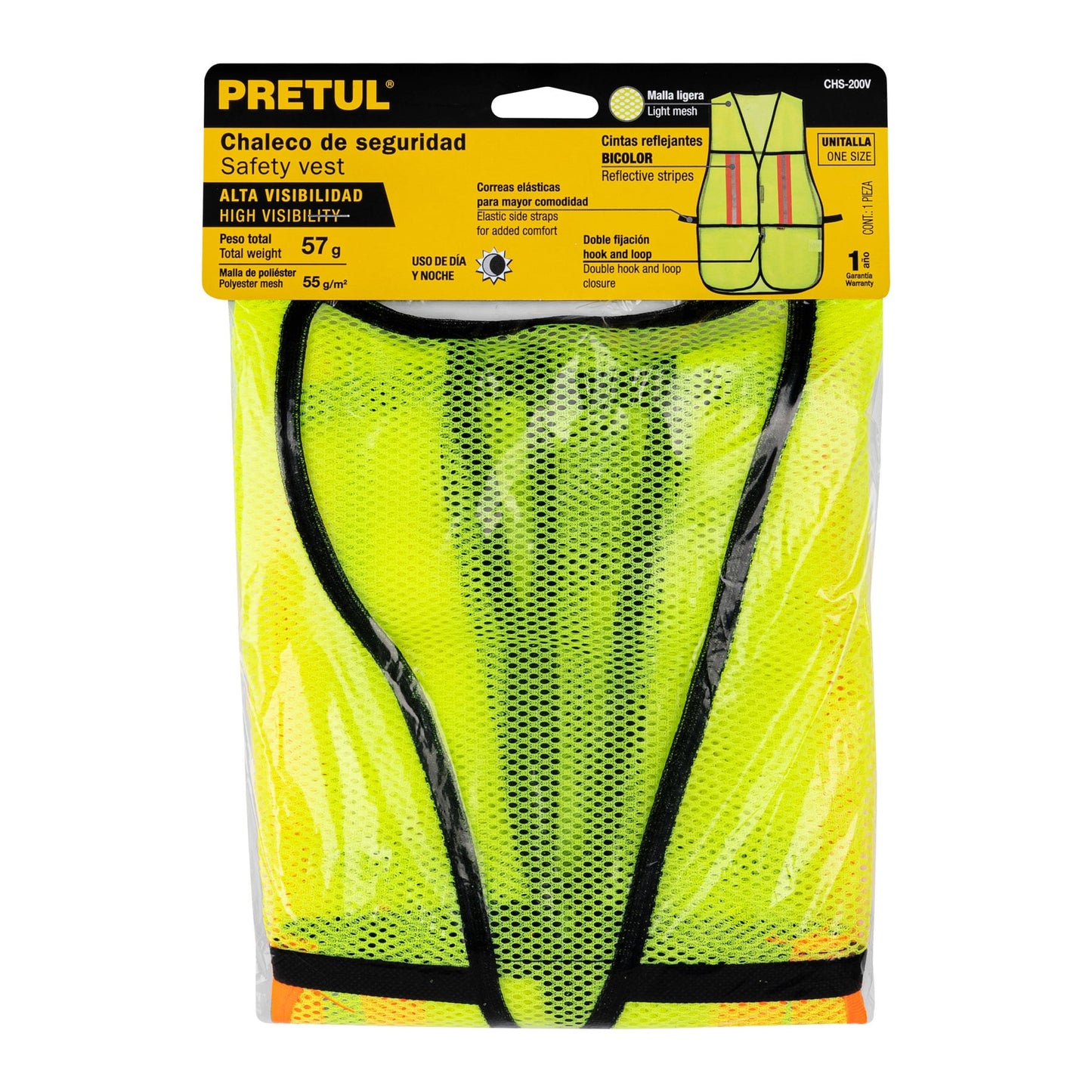 Chaleco de Seguridad con Cintas Reflejantes, Verde