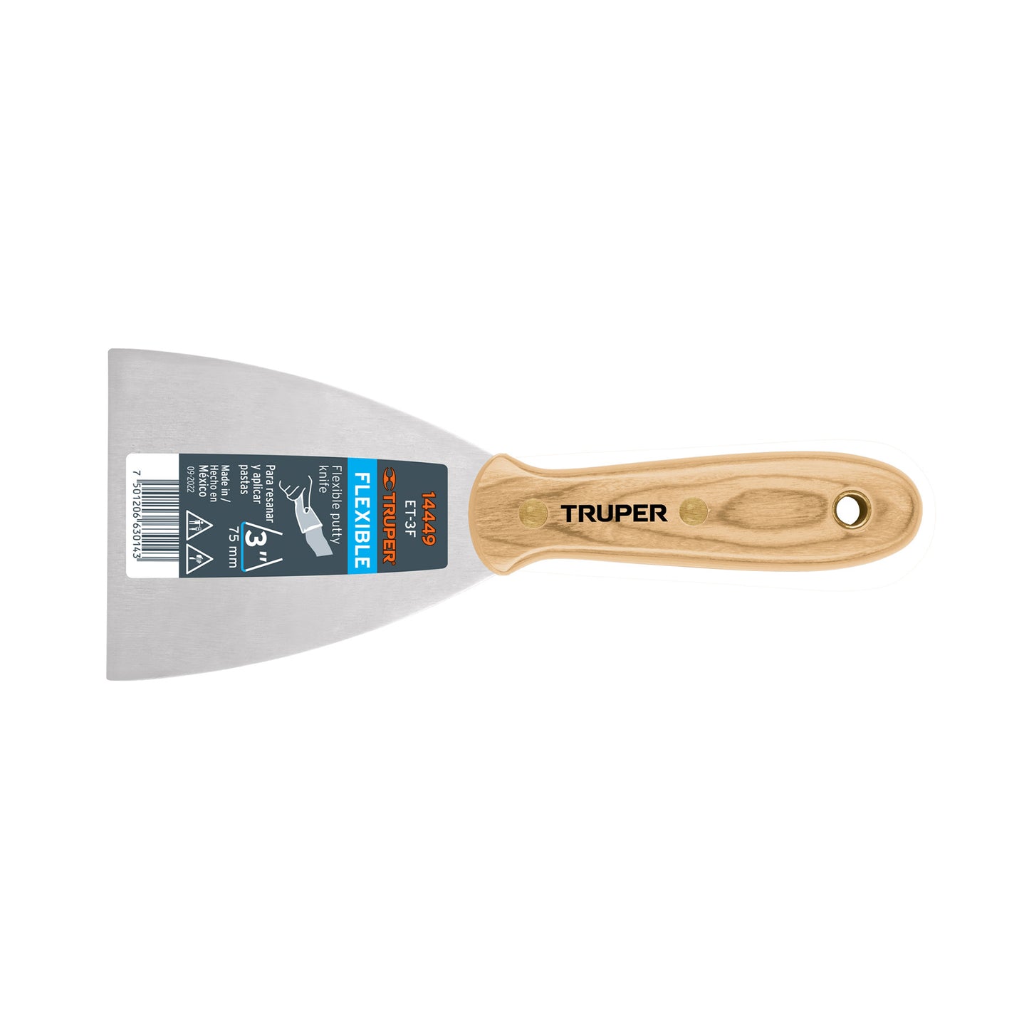 Espátula Flexible Mango de Madera 4"