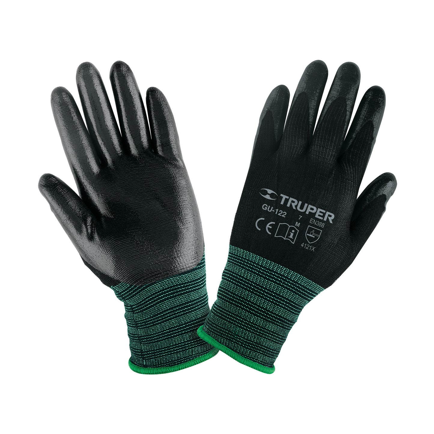 Guantes de Nylon Recubiertos de Nitrilo, Talla Grande