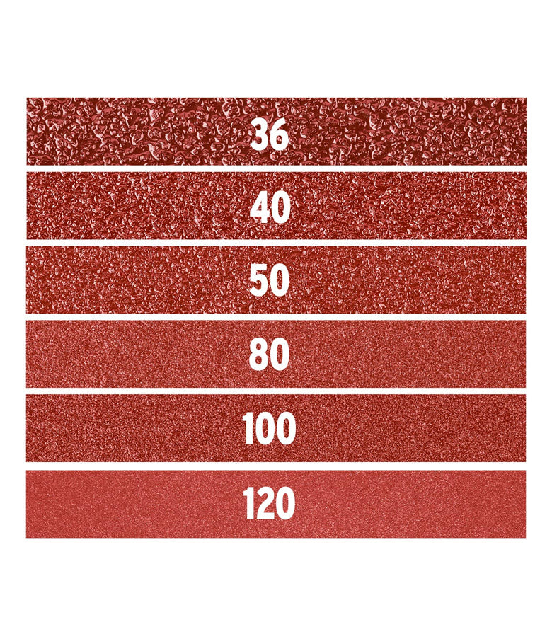 Lija de Esmeril Roja, Grano 80