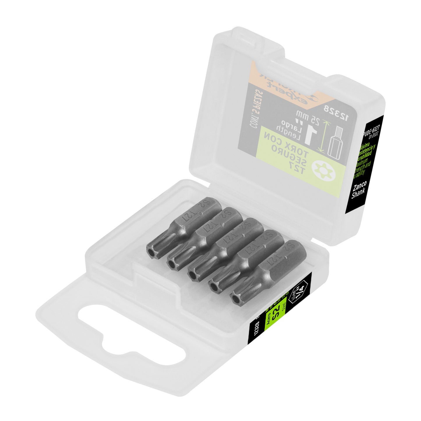 Puntas Torx con Seguro T15 1", Estuche con 5 Piezas