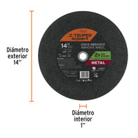 Disco para Corte Metal Tipo 41, Di metro 14"