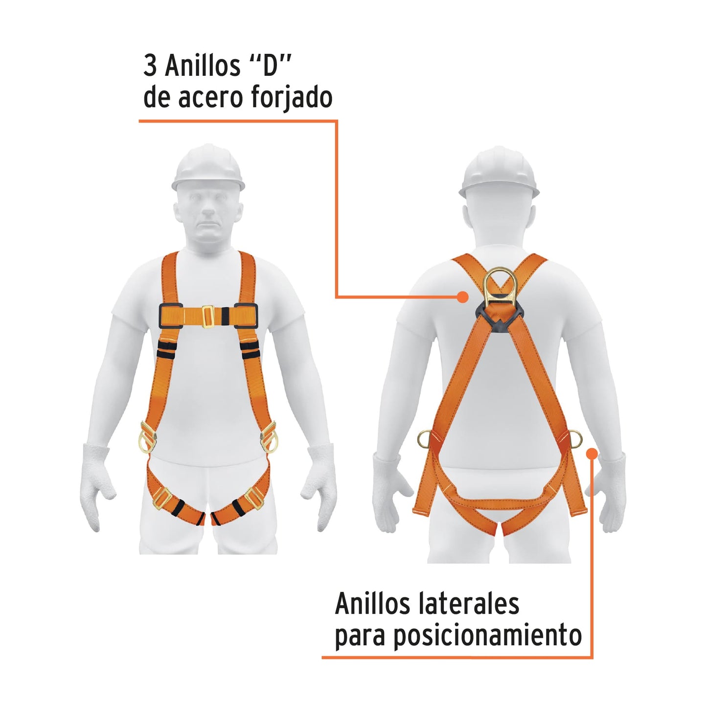 Arnes Cuerpo Completo, 3 Anillos Posicionamiento