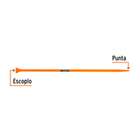 Barreta de Punta de 1" x 150 cm Escoplo Ancho
