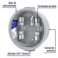 Base para Watthorimetro 4 Terminales