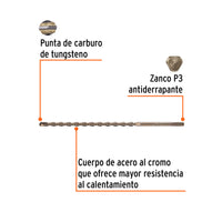 Broca Para Concreto 3/8" x 12"
