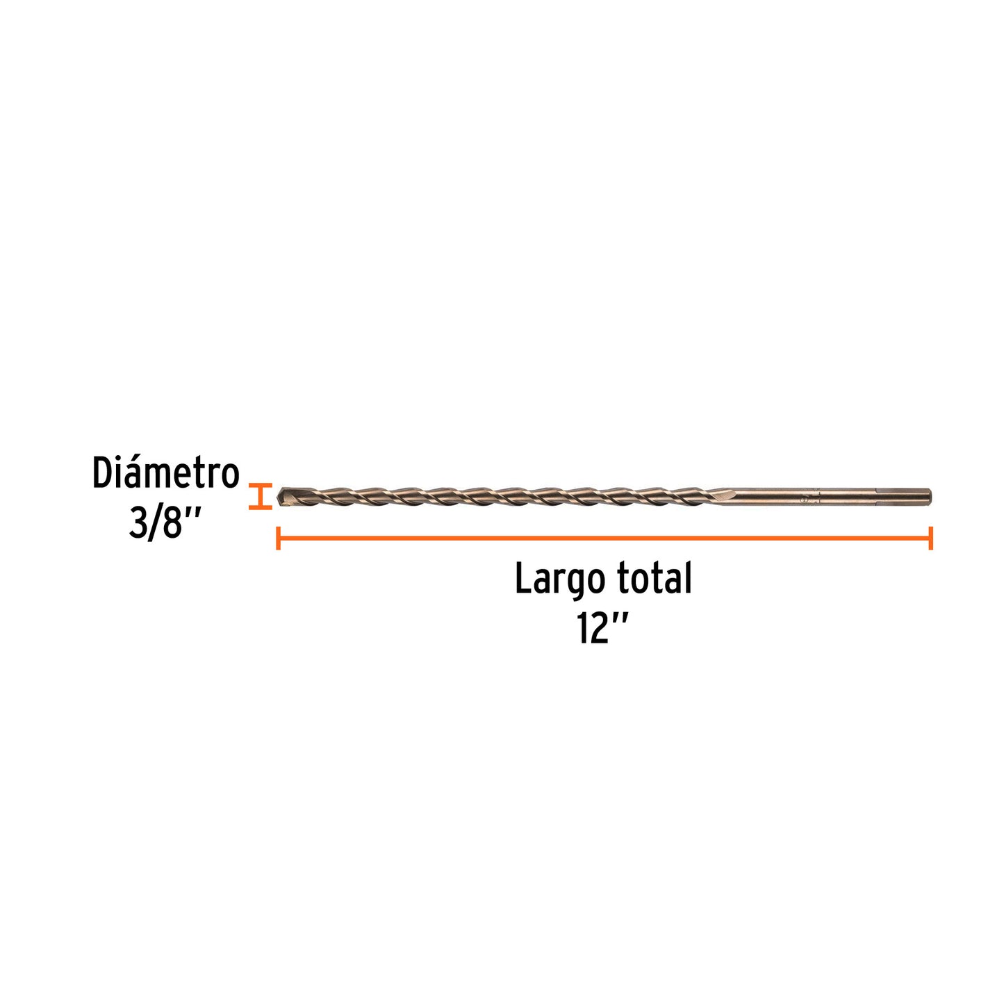 Broca Para Concreto 3/8" x 12"
