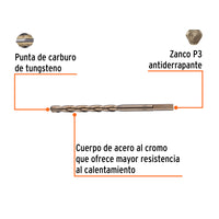 Broca Para Concreto 3/8" x 6"