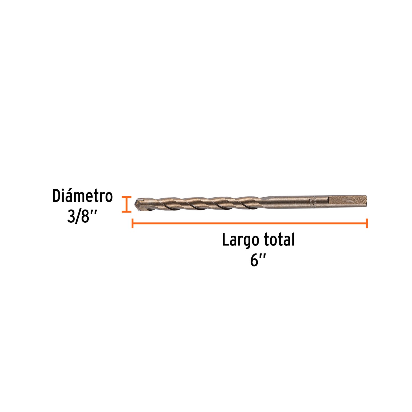 Broca Para Concreto 3/8" x 6"