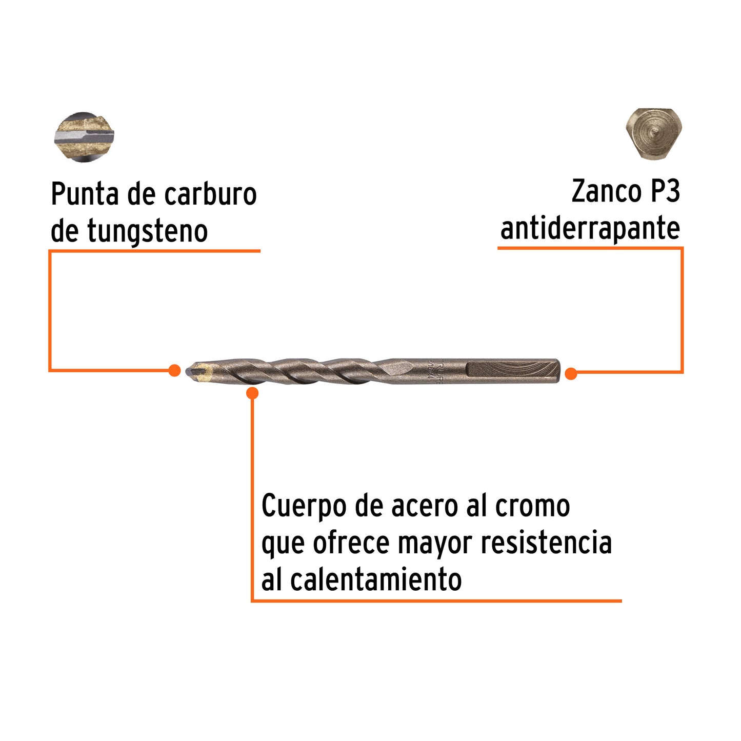 Broca Para Concreto 5/16" x 4"
