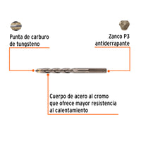 Broca Para Concreto 5/16" x 4"