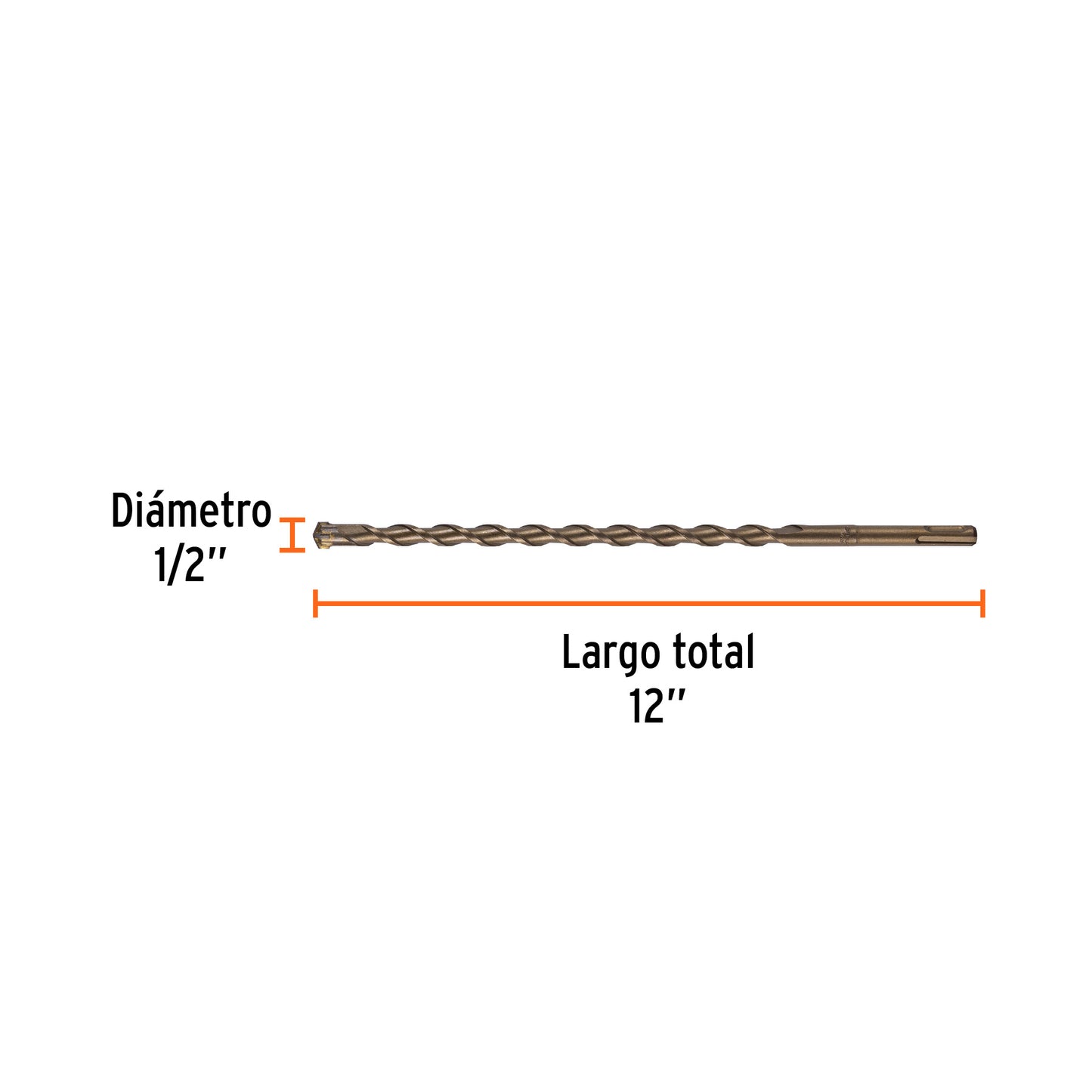 Broca con Sistema Directo de inserción 1/2" x 12"