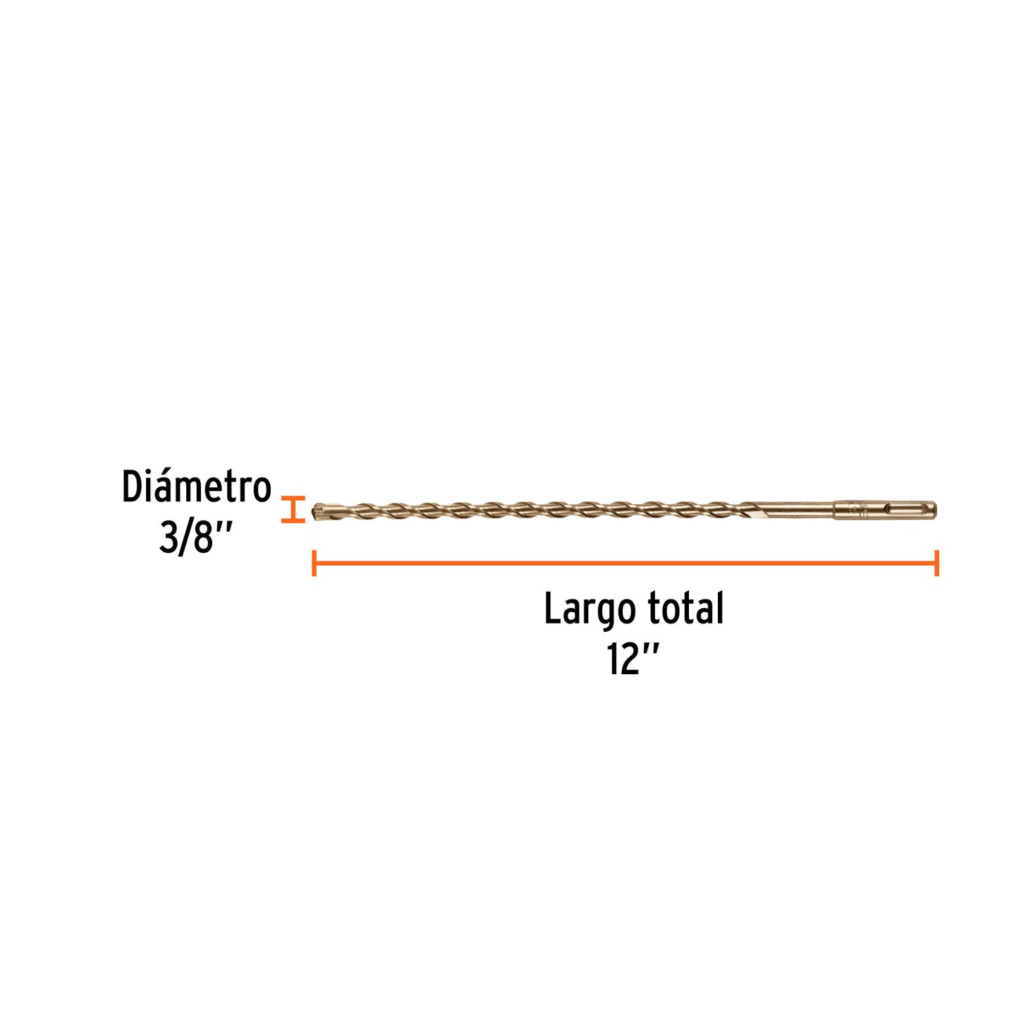 Broca con Sistema Directo de inserción 3/8" x 12"
