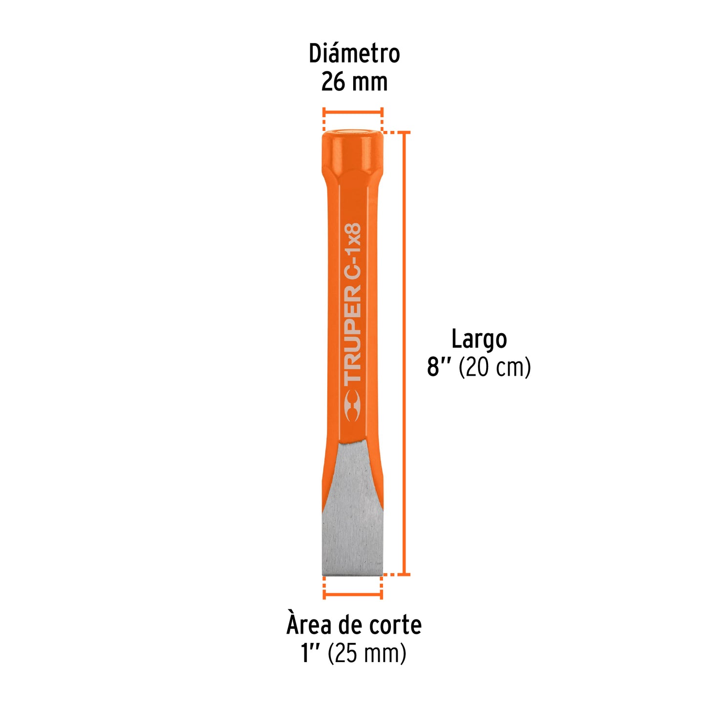 Cincel de Corte Frio 1" x 8"