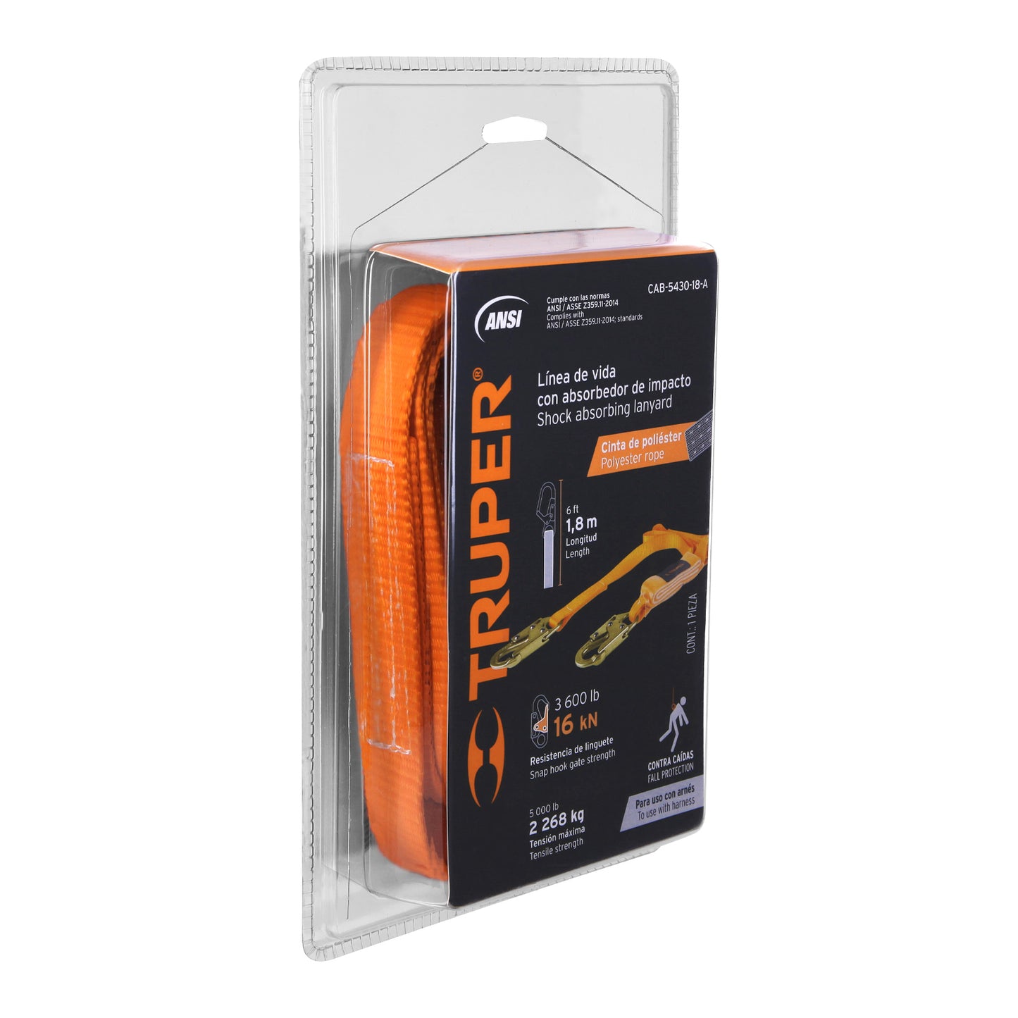 Linea de Vida con Absorbedor de Impacto, 1.8M