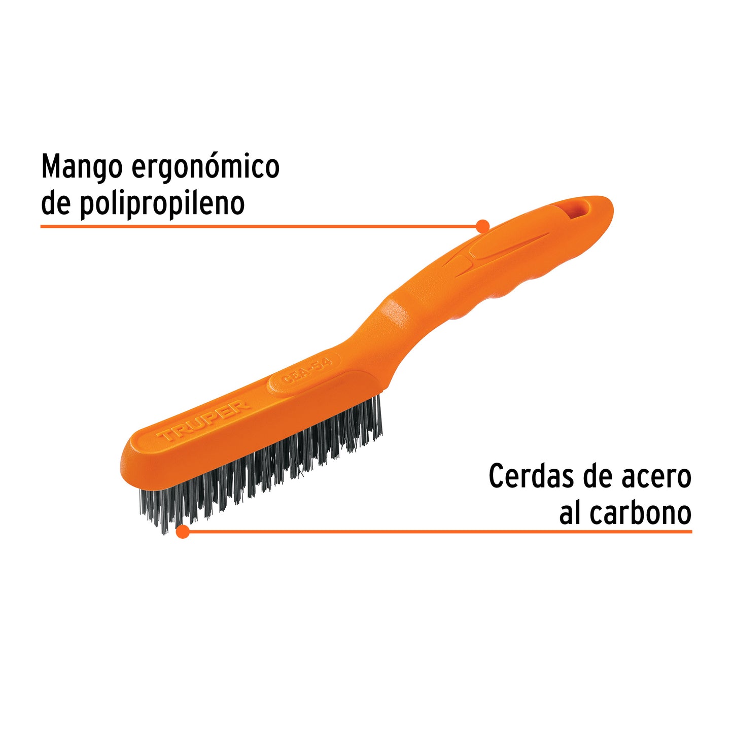 Cepillo de Alambre Cerdas Acero al Carbono 64 Pinceles