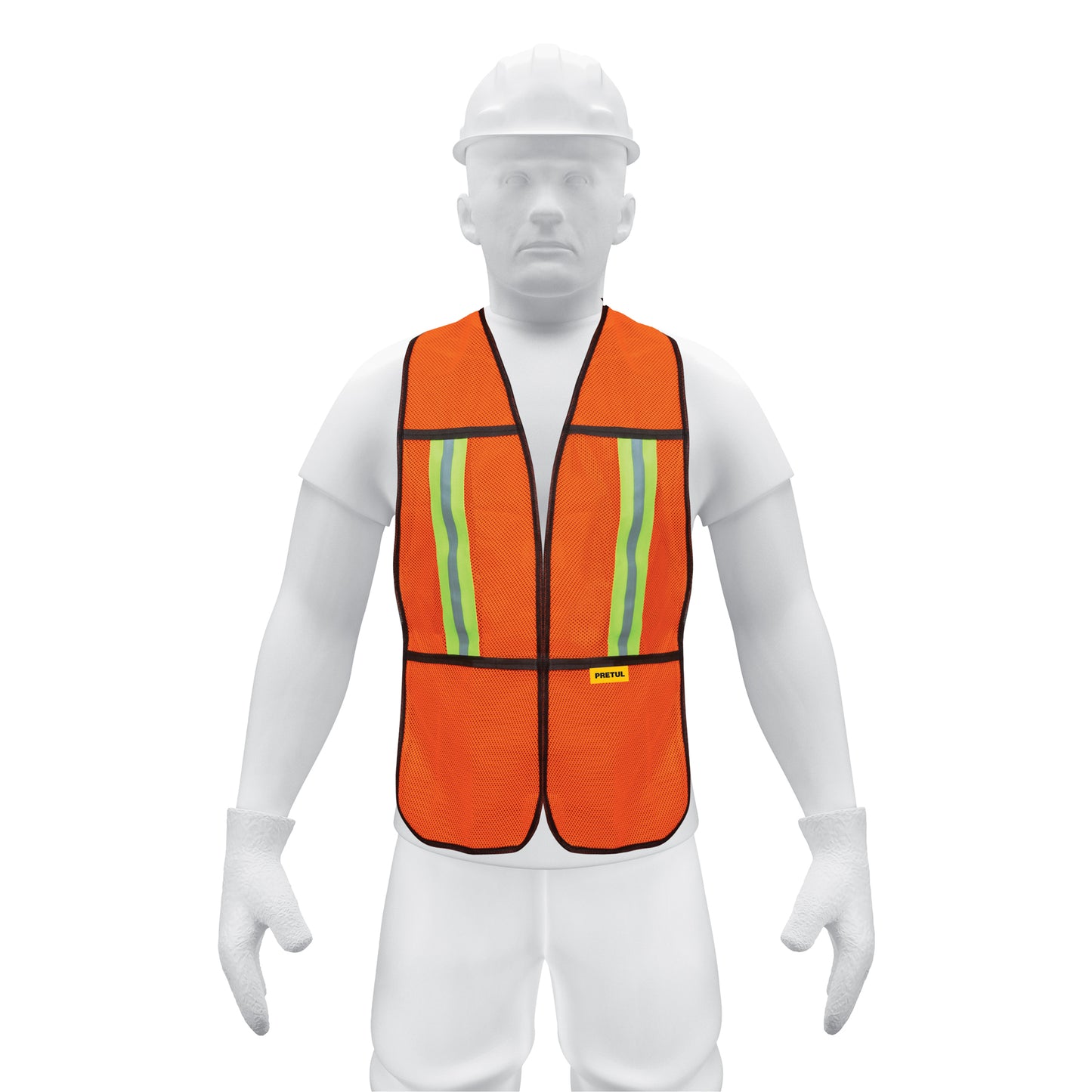 Chaleco de Seguridad con Cintas Reflejantes, Naranja