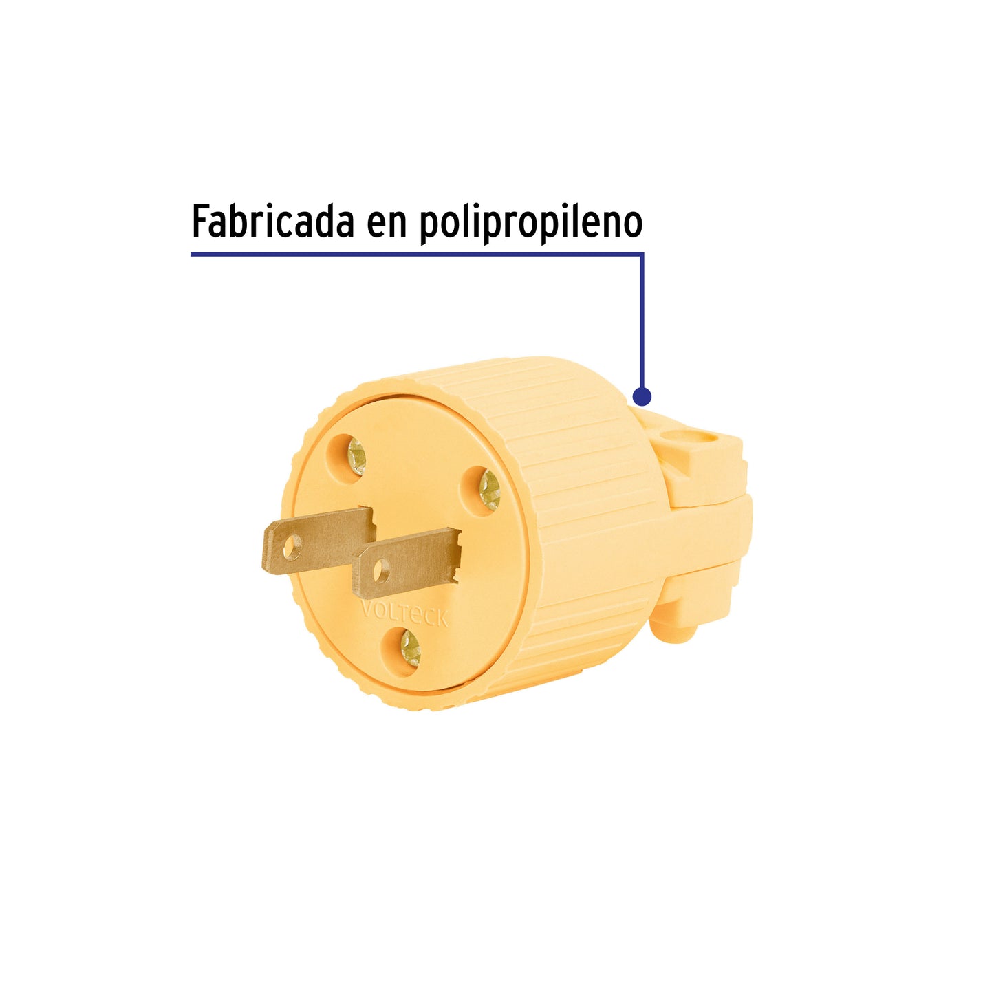 Clavija Industrial plástica sin Tierra