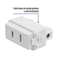 Contacto Sencillo 2 polos sin tierra L¡nea Italiana Blanco