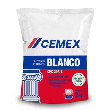 Cemento Blanco Tolteca CPC30RB, 2 Kg