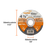 Disco Corte Extrafino Metal 4 1/2" x 1.2 mm