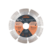 Disco de Diamente, Rin Segmentado, Diametro 4 1/2"