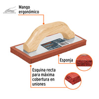 Flota de Esponja 91/2" Espesor 3/4" Acabado µspero