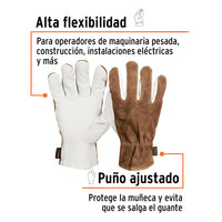Guantes de Piel de Cabra con Dorso de Carnaza