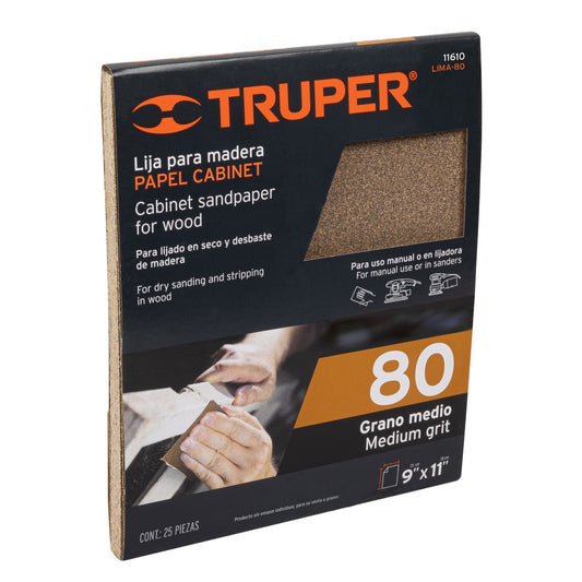 Lija para Madera, Grano 80