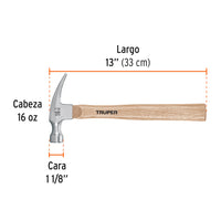 Martillo Uña Recta 16 Onzas
