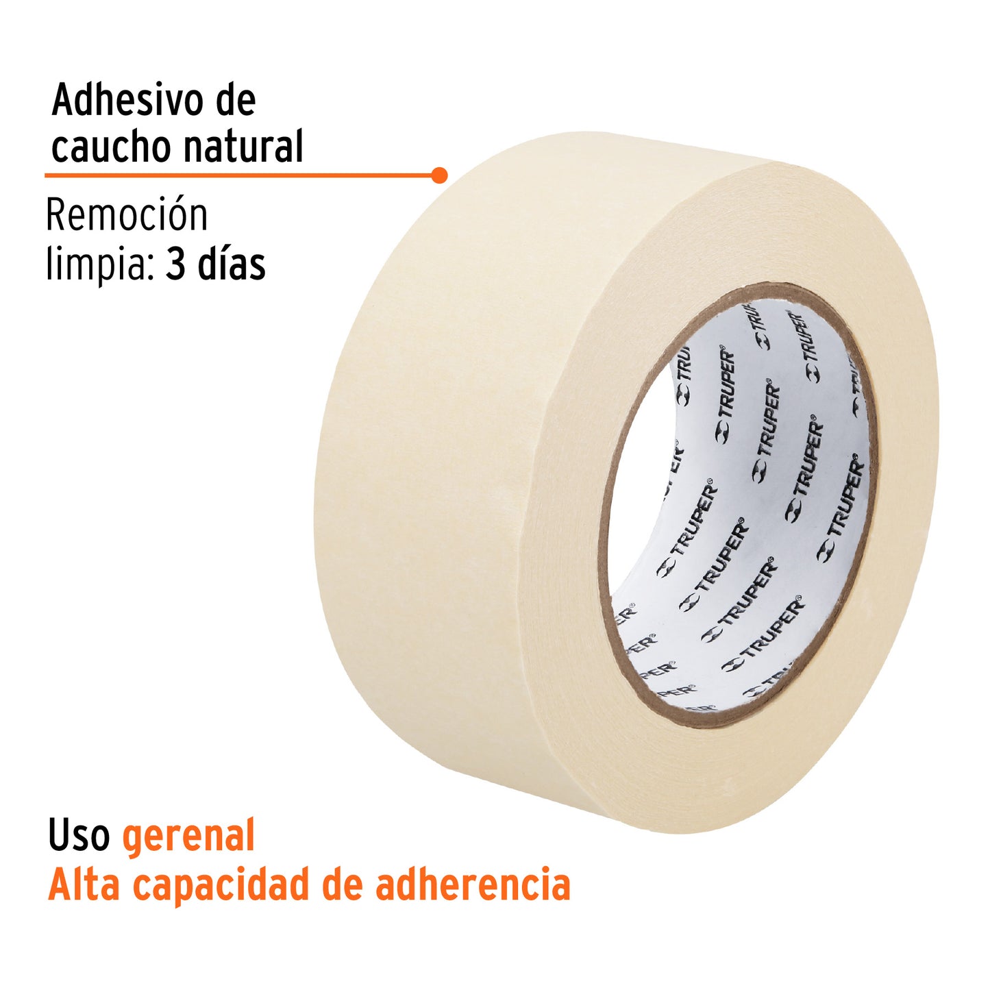 Cinta Masking Tape, 2" Amarillo
