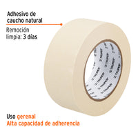 Cinta Masking Tape, 2" Amarillo