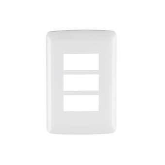 compare product Placa Plástico Triple Línea Italian Blanco