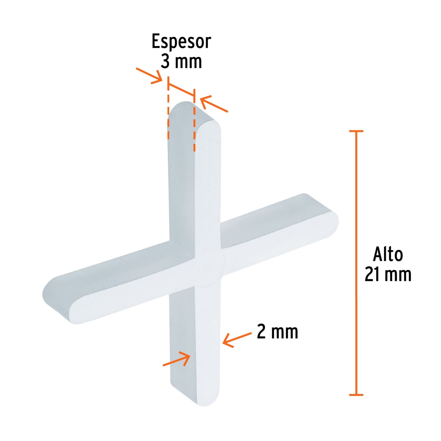 Separadores de Losetas 2 mm - Paquete 200 Piezas