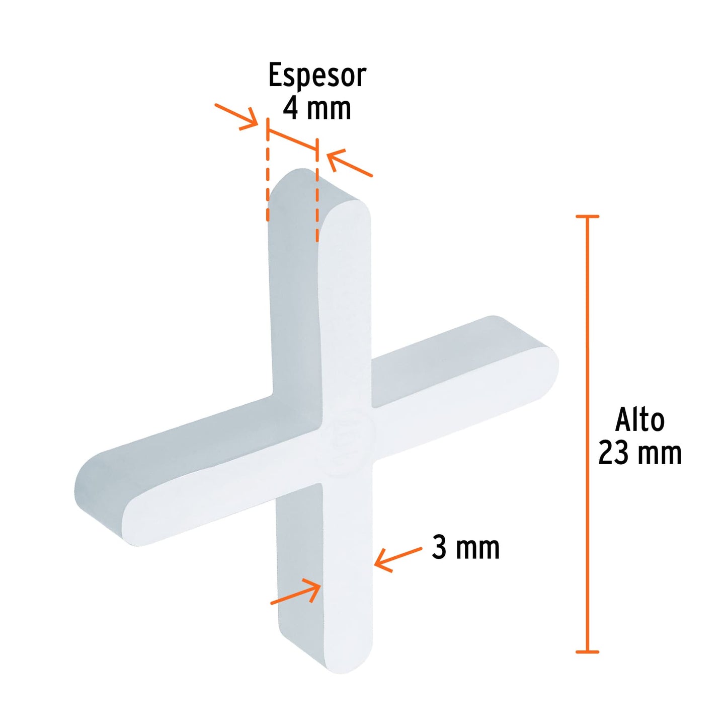 Separadores de Losetas 3 mm - Paquete 150 Piezas