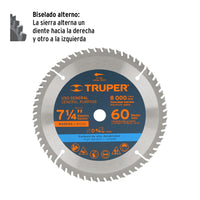 Disco Sierra Circular para Madera 7 ¬" 60 Dientes 5/8"