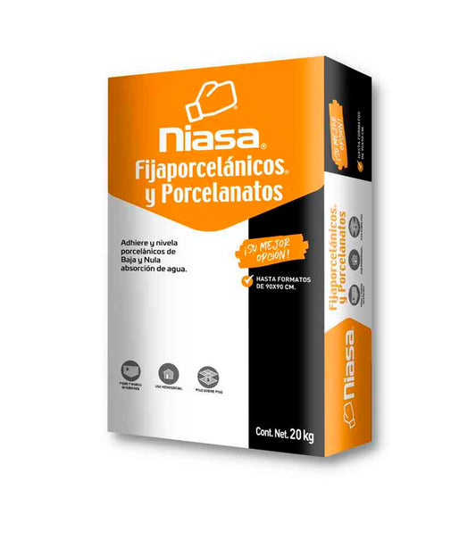 Fija Porcelánicos y Porcelanatos Niasa Blanco 20 kg