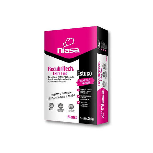 Estuco Extra Fino Niasa Recubritech - 20 kg